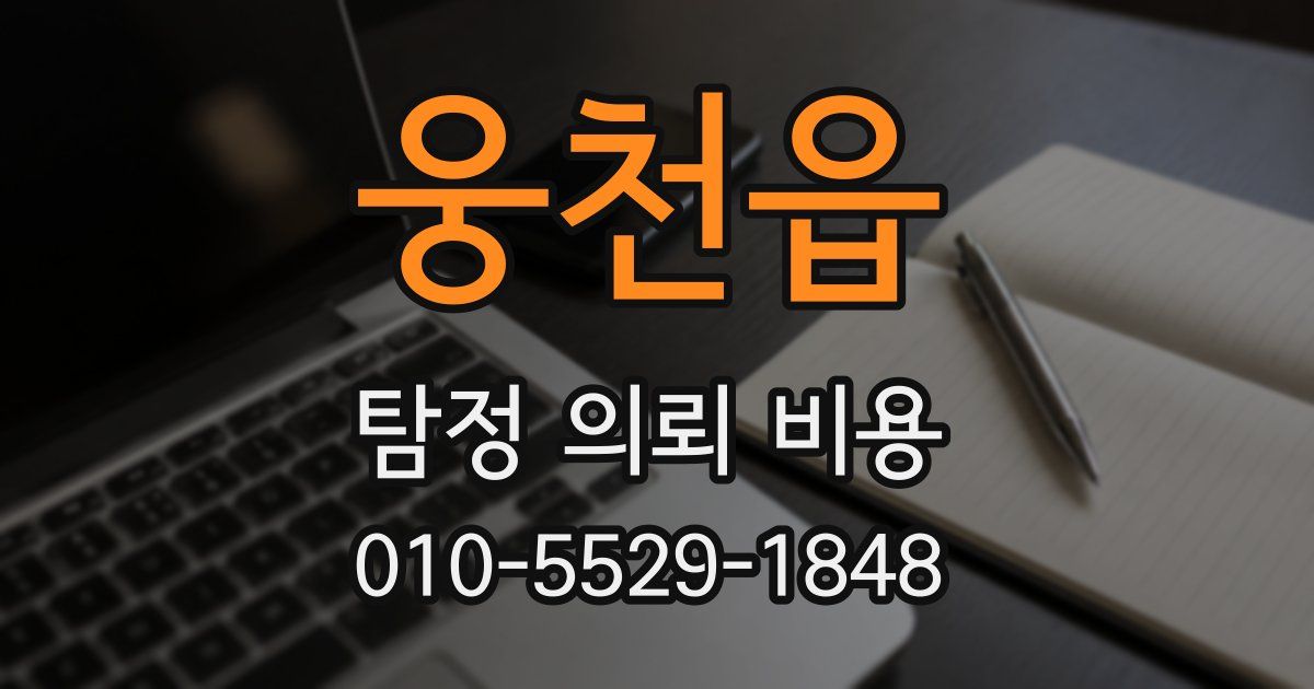 웅천읍 탐정 의뢰 비용