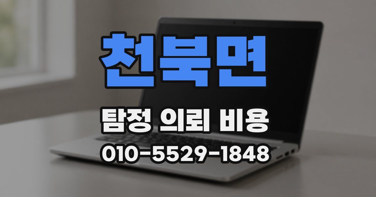 천북면 탐정 의뢰 비용