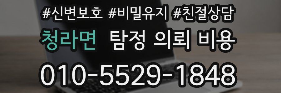 청라면 탐정 의뢰 비용