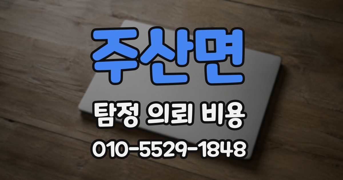 주산면 탐정 의뢰 비용