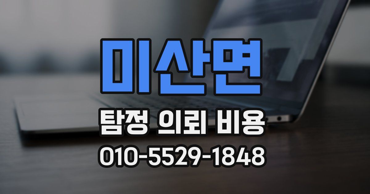 미산면 탐정 의뢰 비용