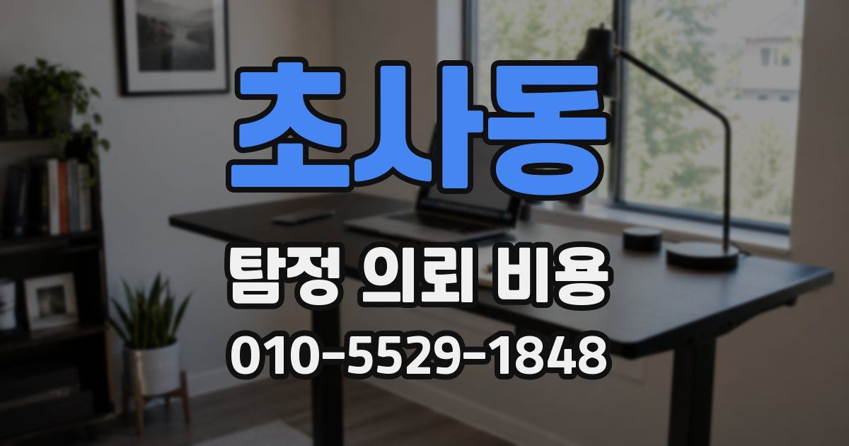 초사동 탐정 의뢰 비용
