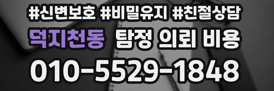 덕지천동 탐정 의뢰 비용