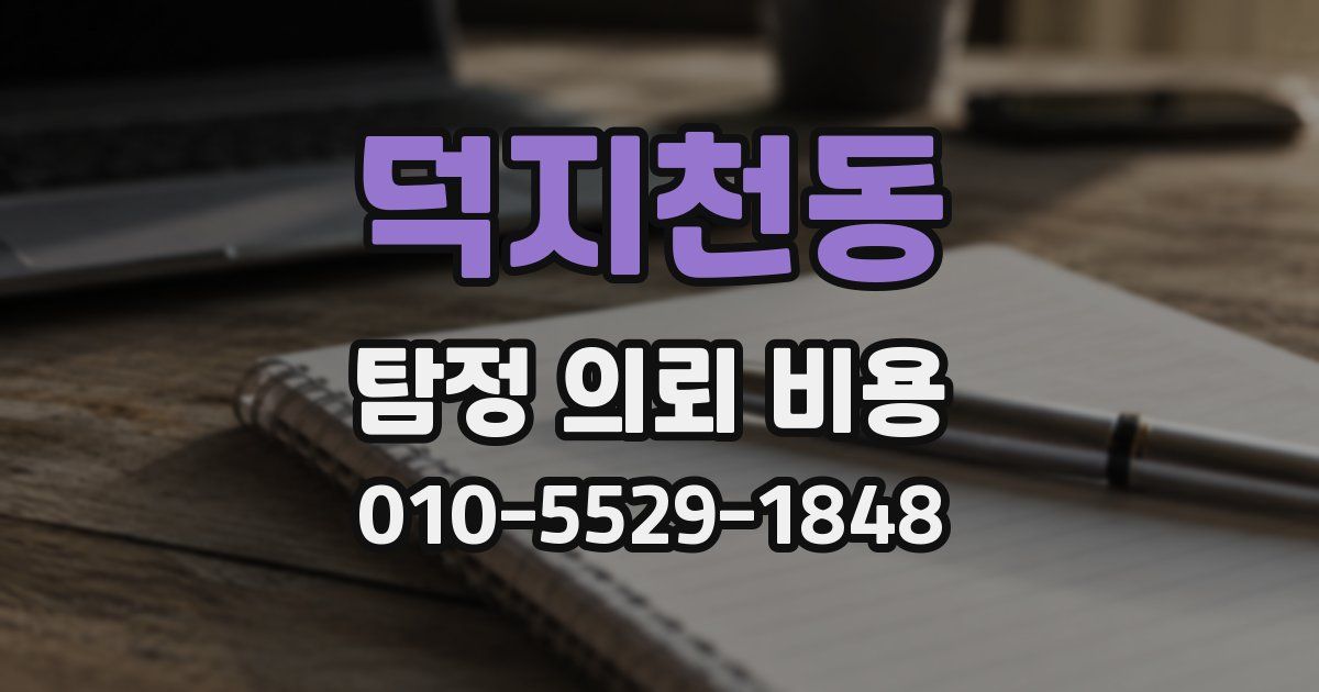덕지천동 탐정 의뢰 비용