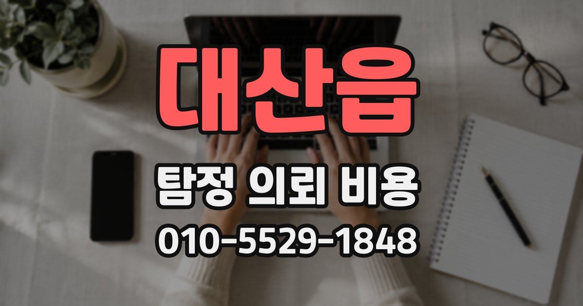 대산읍 탐정 의뢰 비용