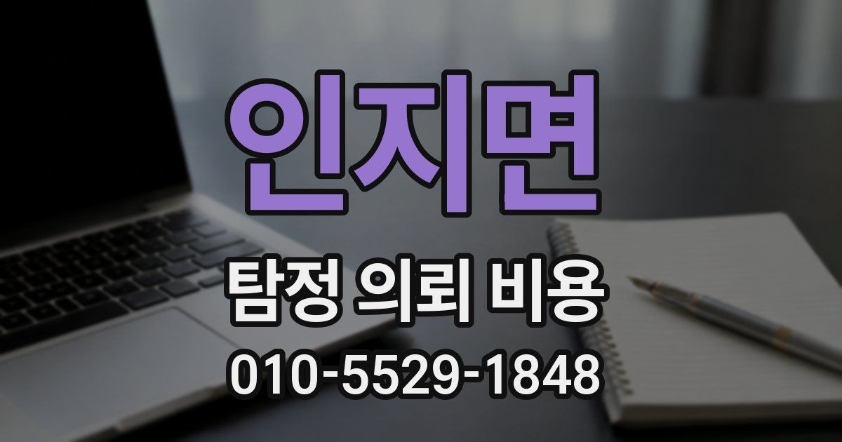인지면 탐정 의뢰 비용