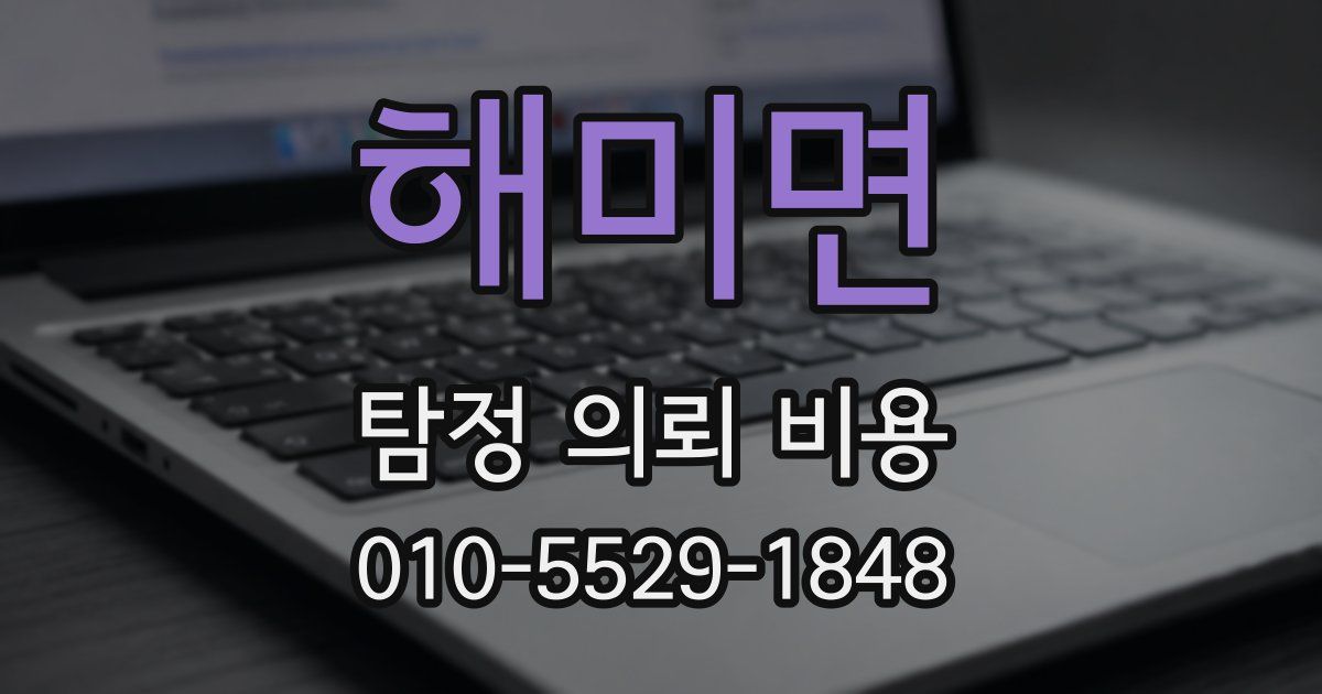 해미면 탐정 의뢰 비용