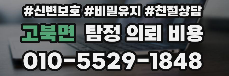 고북면 탐정 의뢰 비용