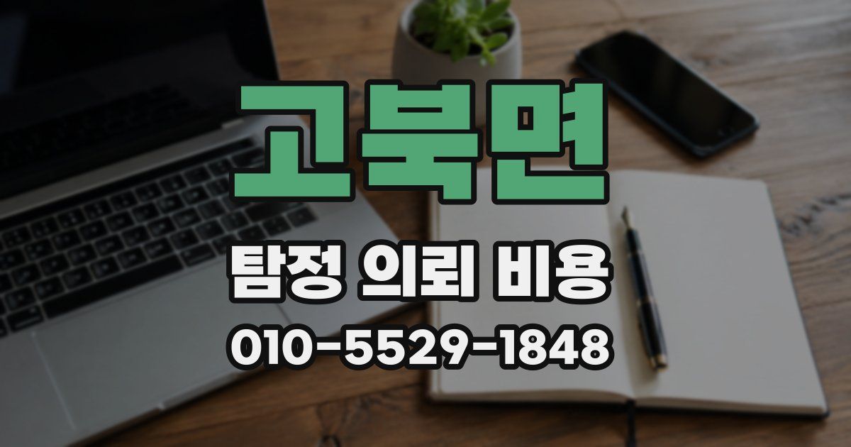 고북면 탐정 의뢰 비용