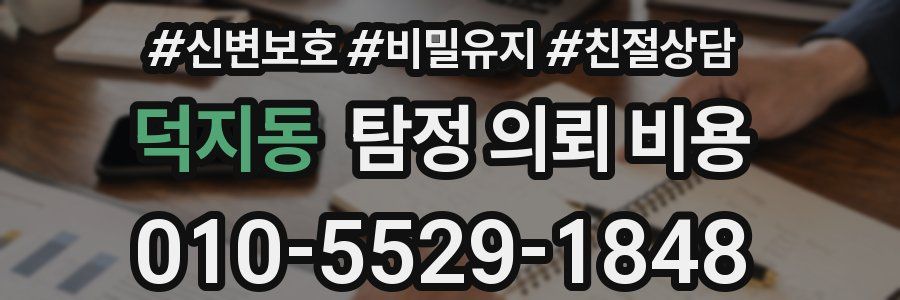 덕지동 탐정 의뢰 비용