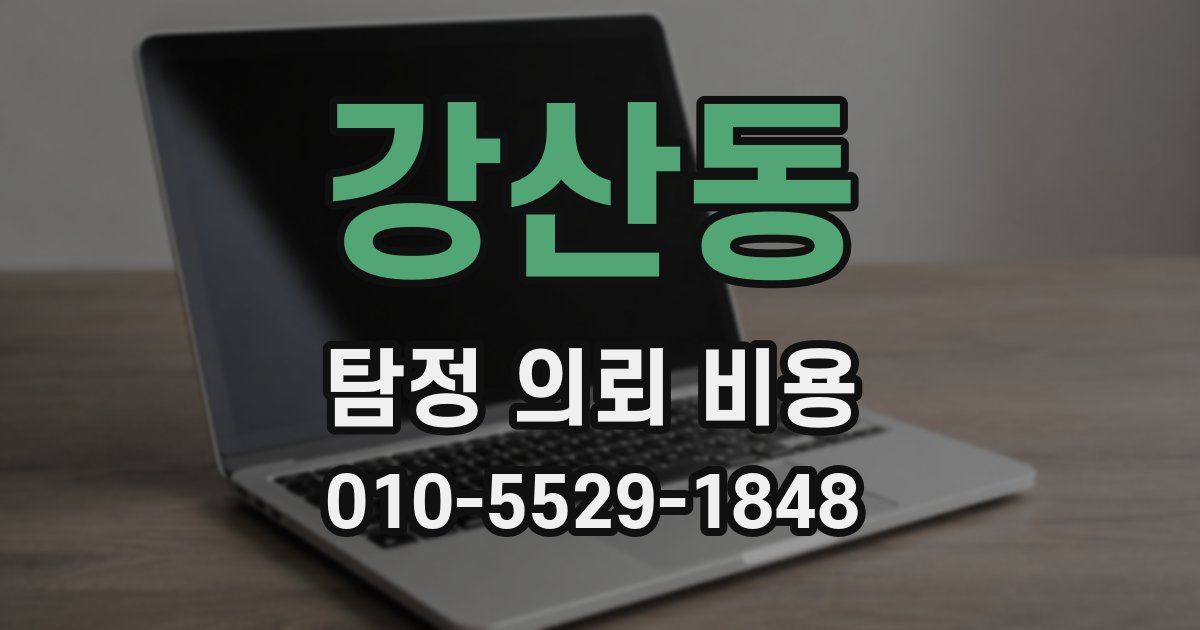 강산동 탐정 의뢰 비용