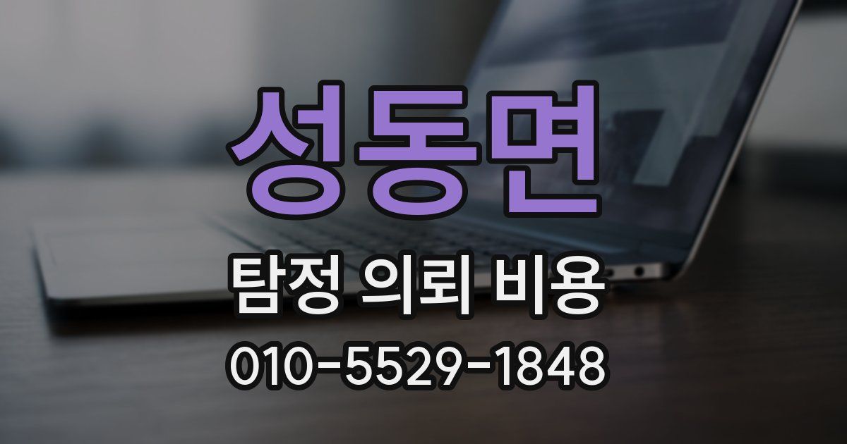 성동면 탐정 의뢰 비용