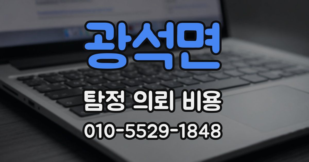 광석면 탐정 의뢰 비용