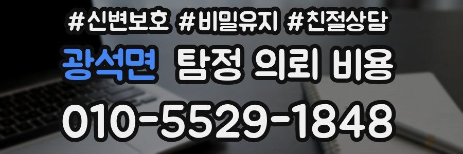광석면 탐정 의뢰 비용