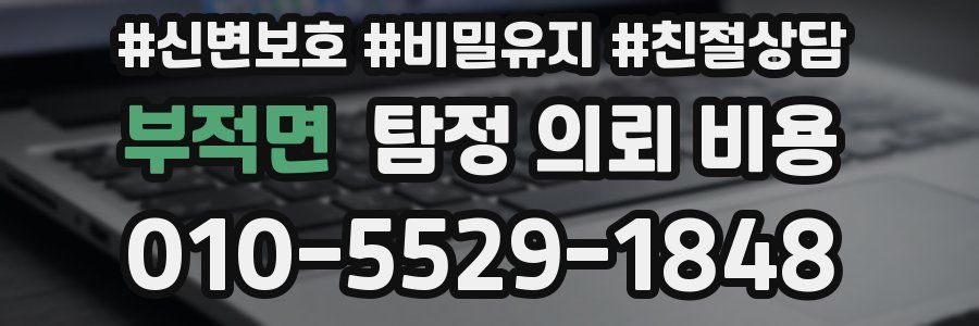 부적면 탐정 의뢰 비용