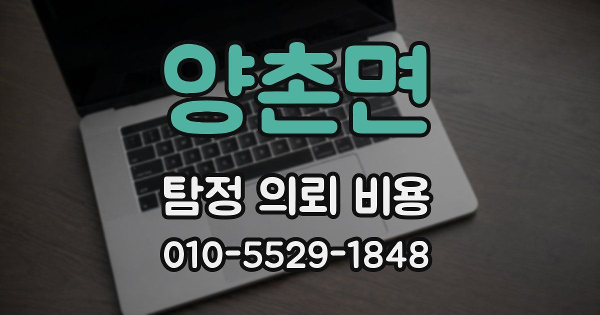 양촌면 탐정 의뢰 비용