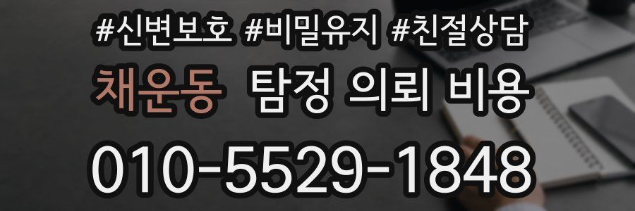 채운동 탐정 의뢰 비용