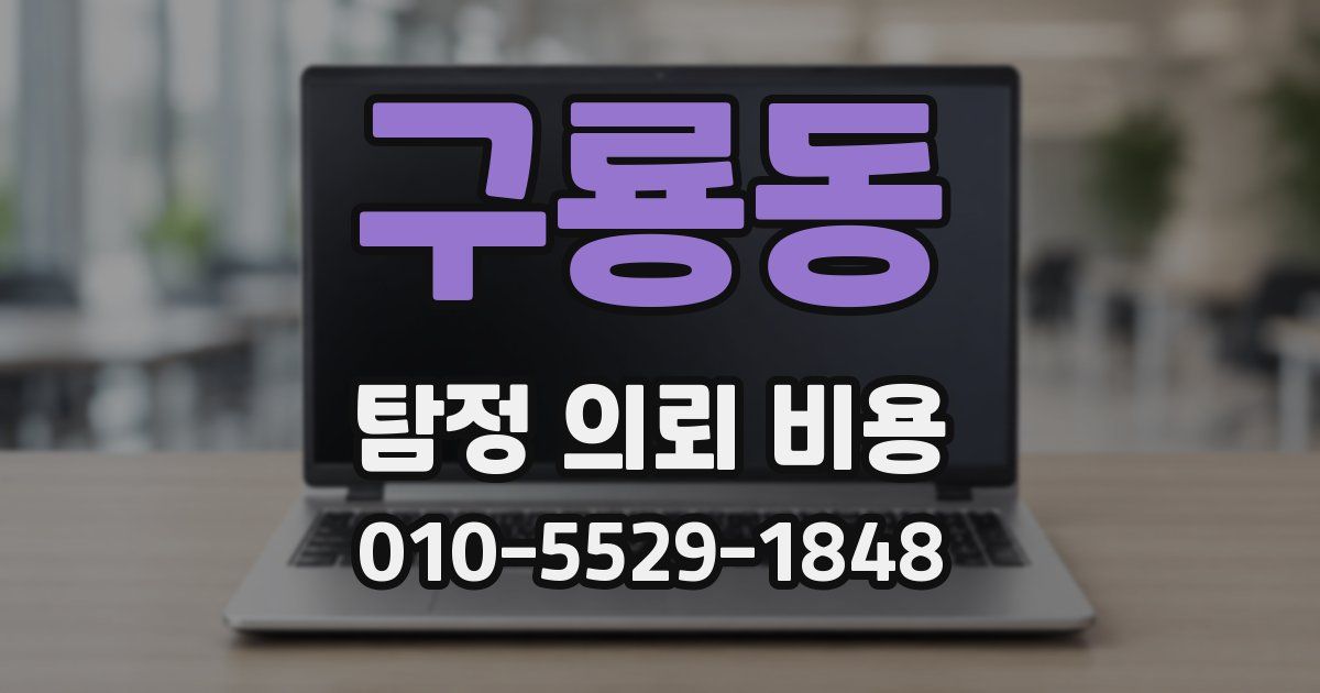 구룡동 탐정 의뢰 비용