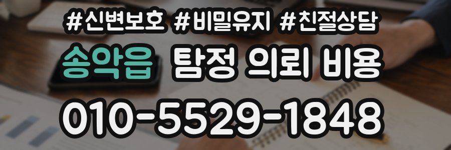 송악읍 탐정 의뢰 비용