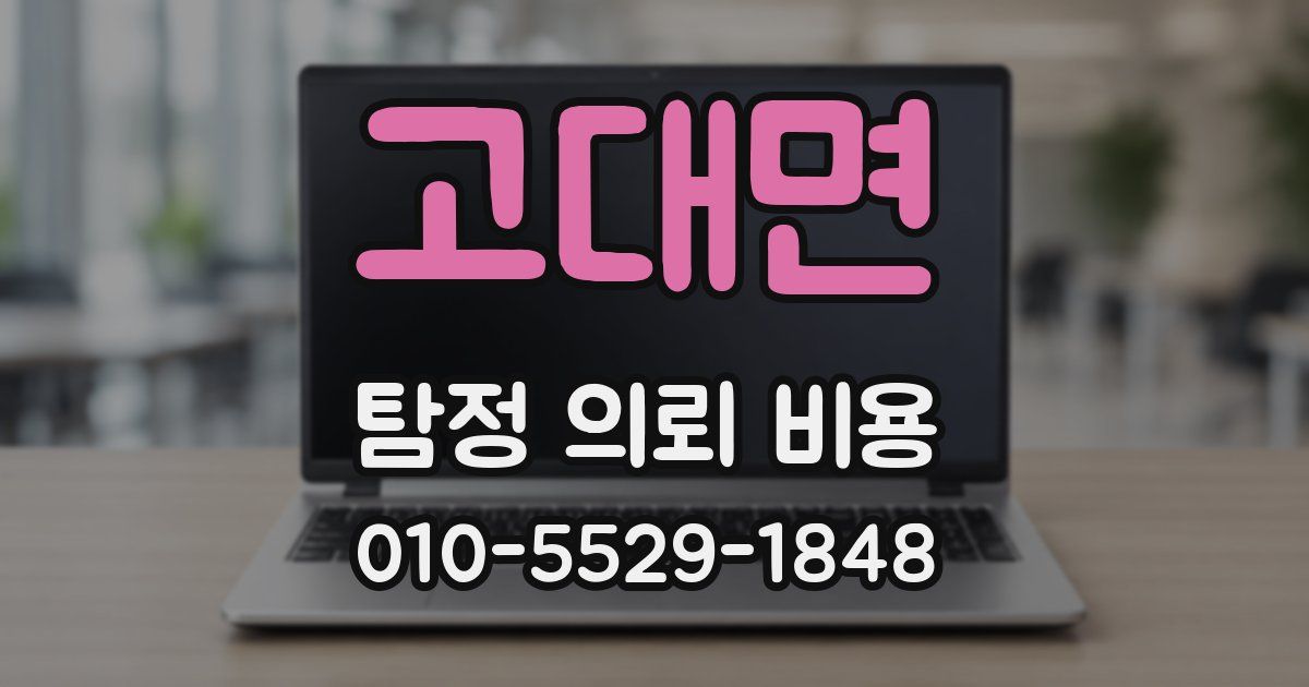 고대면 탐정 의뢰 비용