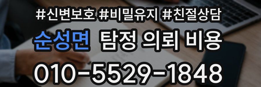 순성면 탐정 의뢰 비용
