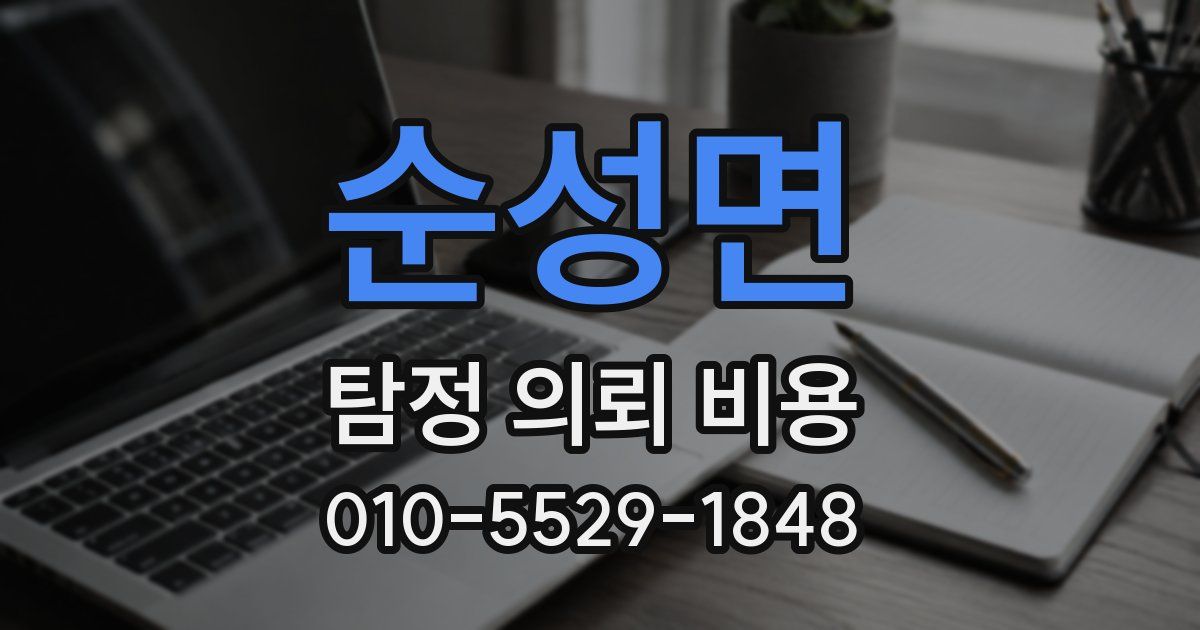 순성면 탐정 의뢰 비용