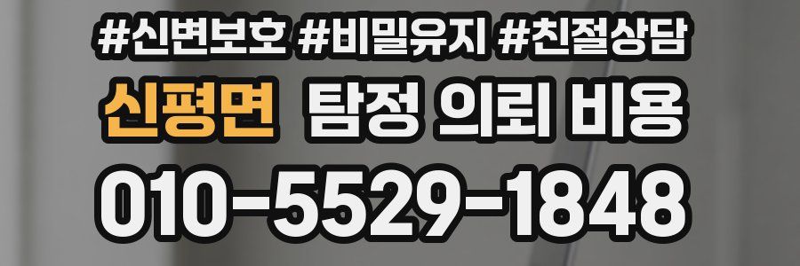 신평면 탐정 의뢰 비용