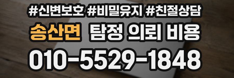 송산면 탐정 의뢰 비용