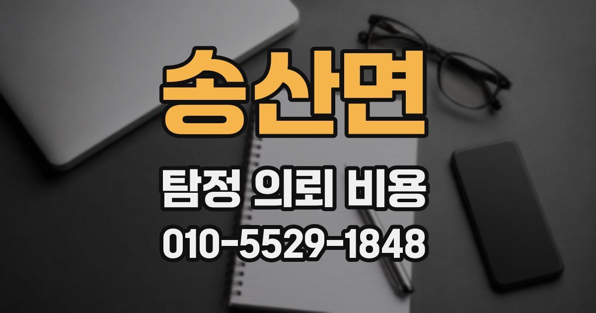 송산면 탐정 의뢰 비용