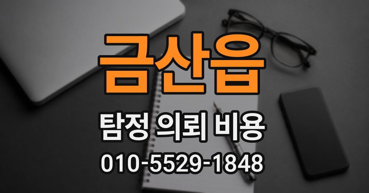 금산읍 탐정 의뢰 비용