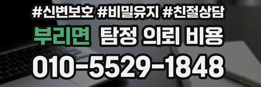 부리면 탐정 의뢰 비용