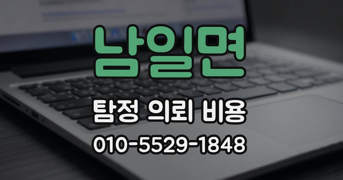 남일면 탐정 의뢰 비용
