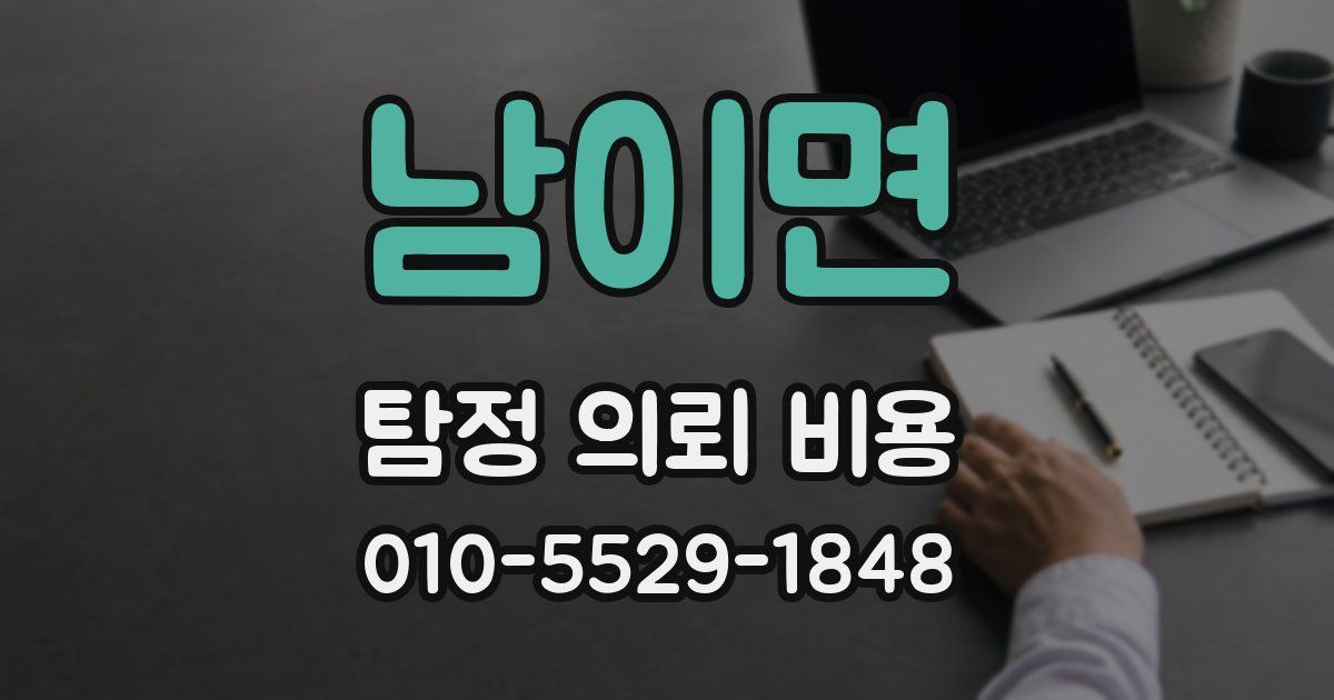 남이면 탐정 의뢰 비용