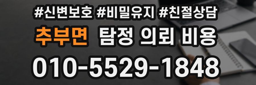 추부면 탐정 의뢰 비용