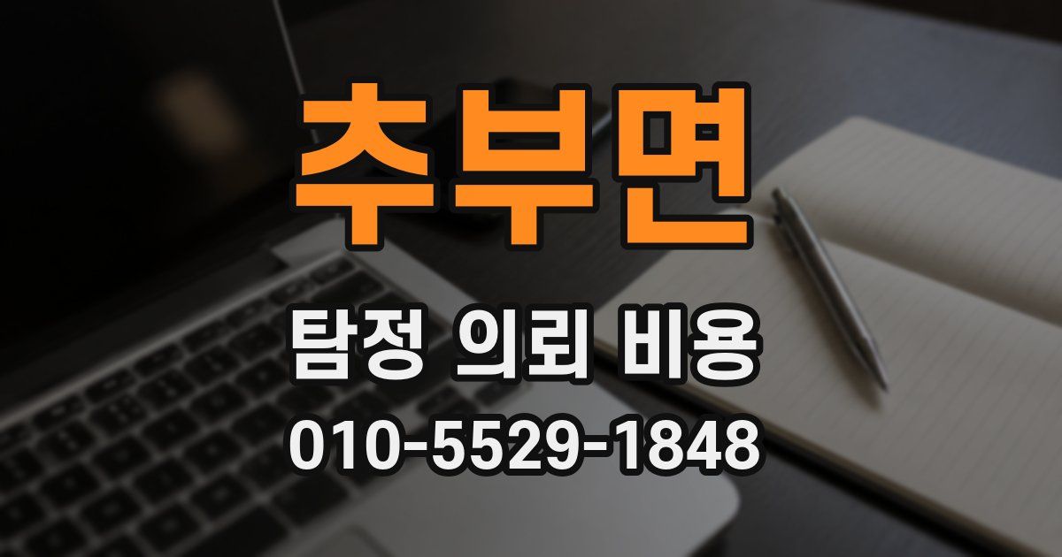 추부면 탐정 의뢰 비용