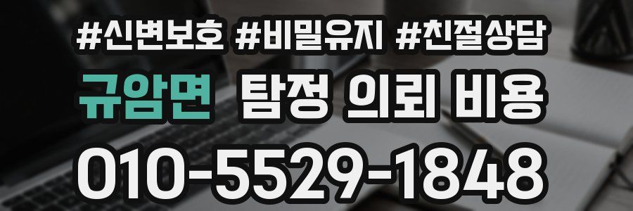 규암면 탐정 의뢰 비용
