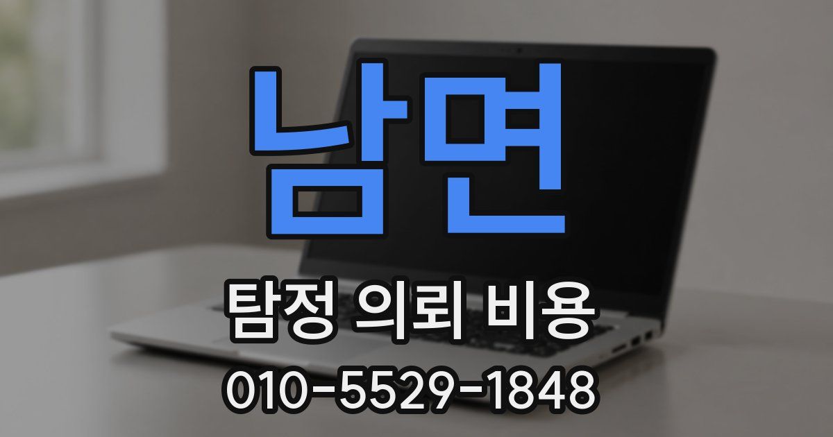 남면 탐정 의뢰 비용