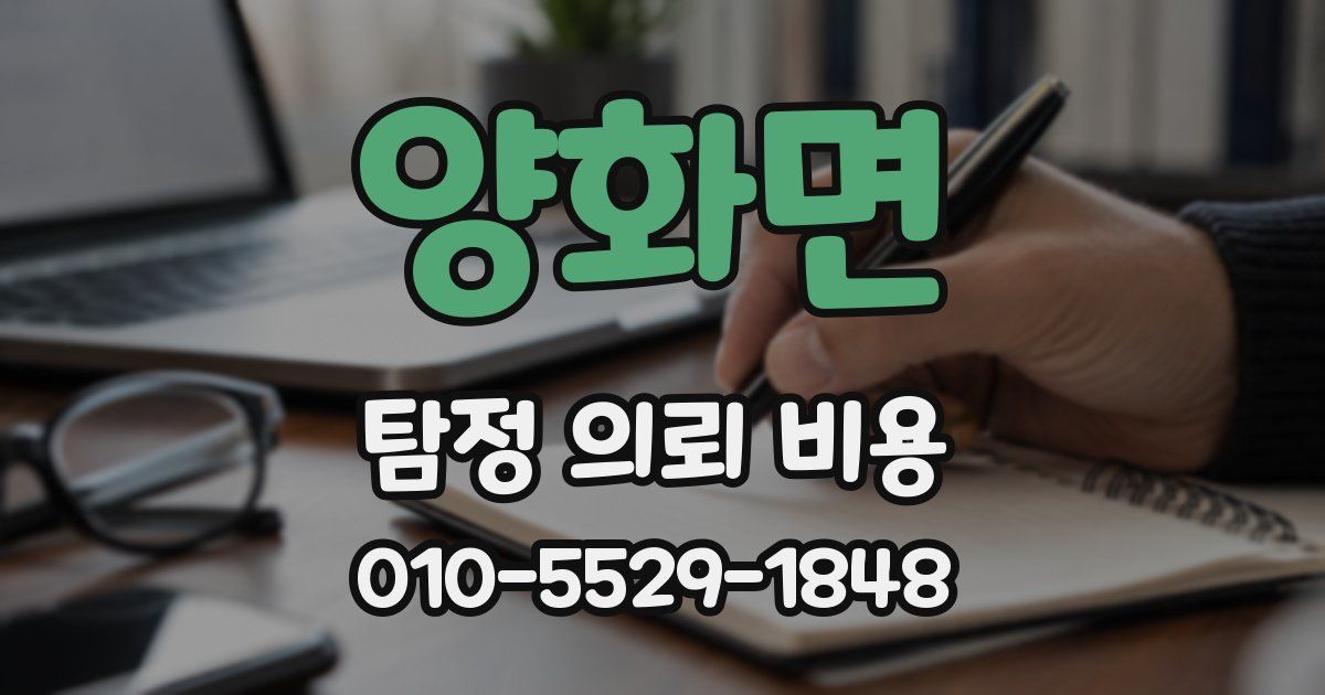 양화면 탐정 의뢰 비용