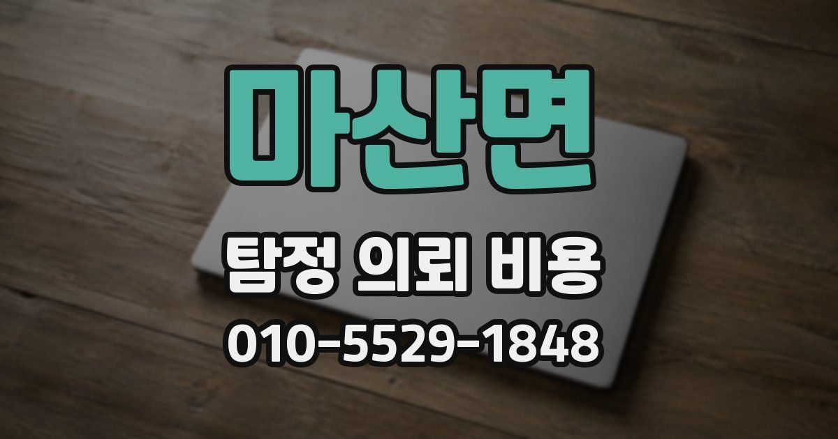 마산면 탐정 의뢰 비용