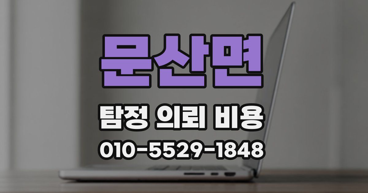 문산면 탐정 의뢰 비용