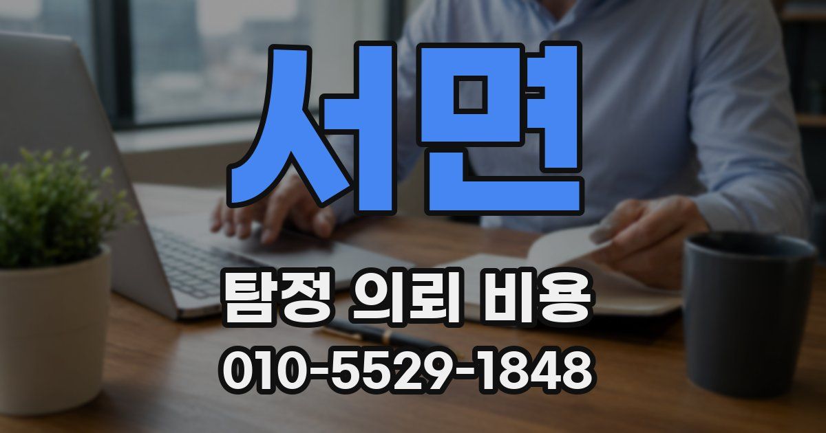 서면 탐정 의뢰 비용