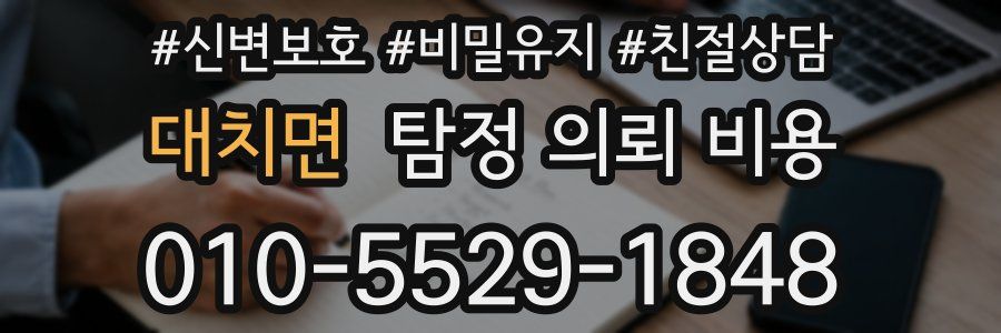 대치면 탐정 의뢰 비용