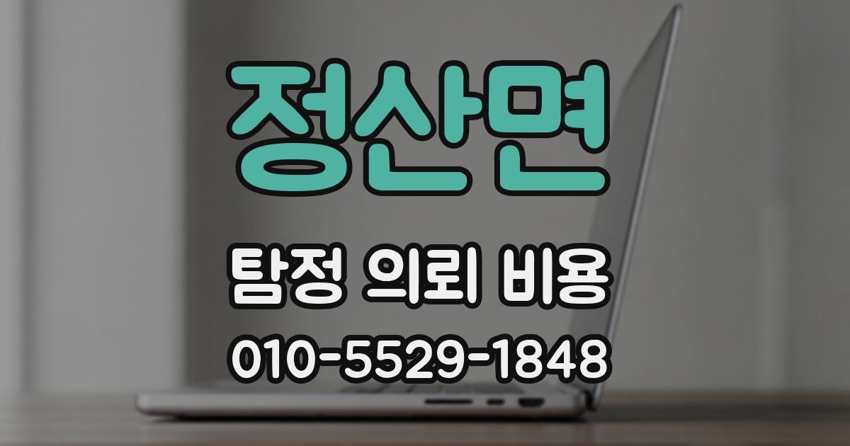 정산면 탐정 의뢰 비용