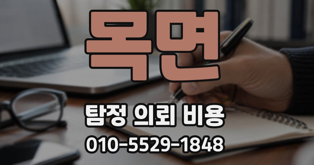 목면 탐정 의뢰 비용