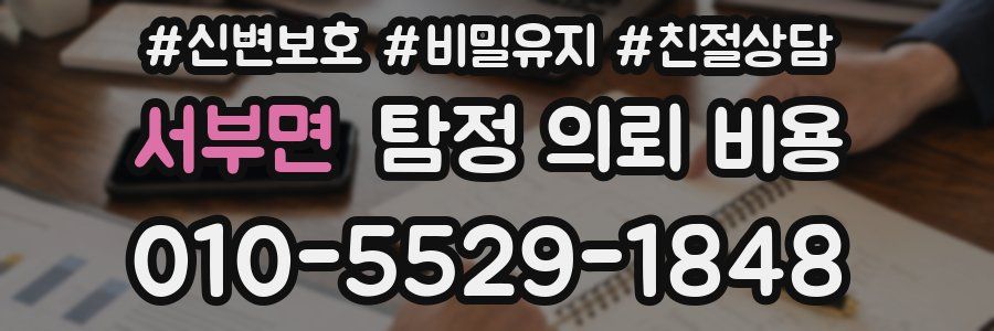 서부면 탐정 의뢰 비용