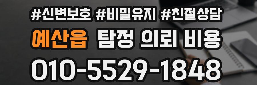 예산읍 탐정 의뢰 비용