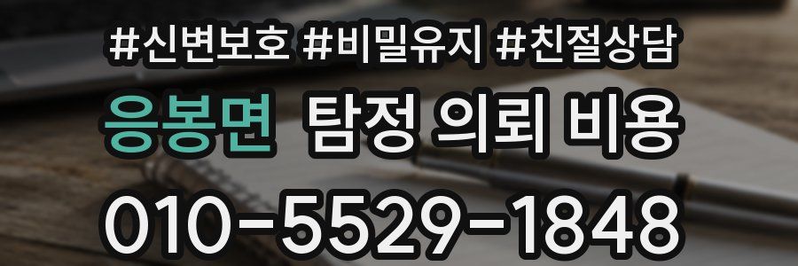 응봉면 탐정 의뢰 비용
