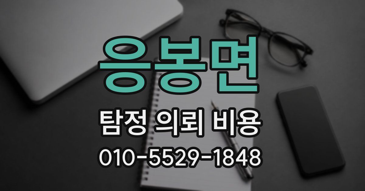 응봉면 탐정 의뢰 비용