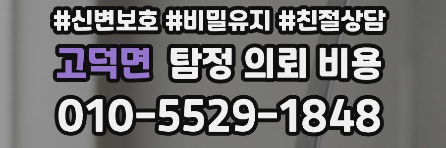 고덕면 탐정 의뢰 비용