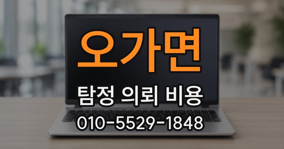 오가면 탐정 의뢰 비용